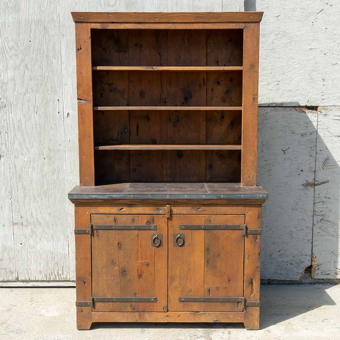 rustic stepback hutch