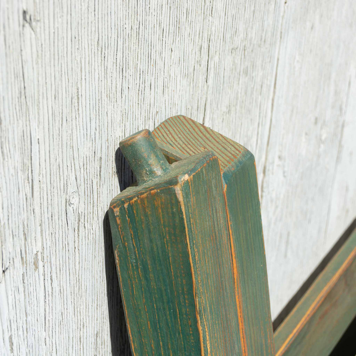 Green Folding Sawbuck Table - Brighams Furniture